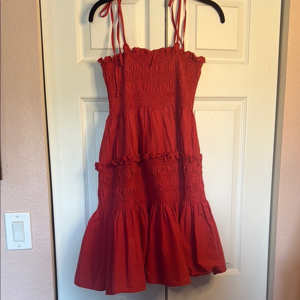 Pinch Red Smocked Sundress